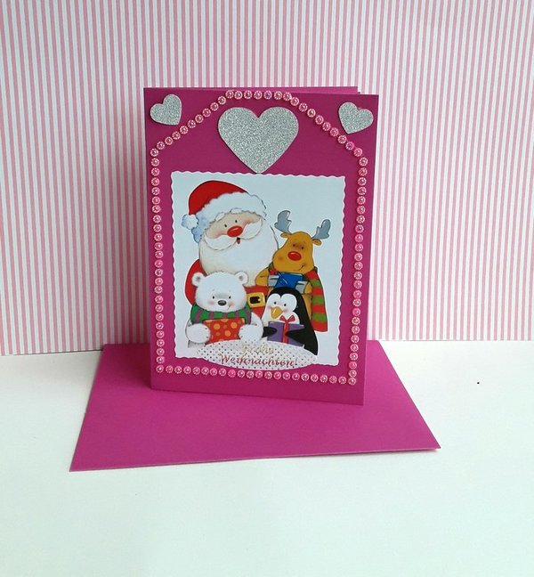 Handgemachte Weihnachtskarte für Kinder