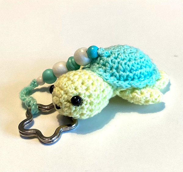 Schlüsselanhänger für Kinder, gehäkelte Schildkröte